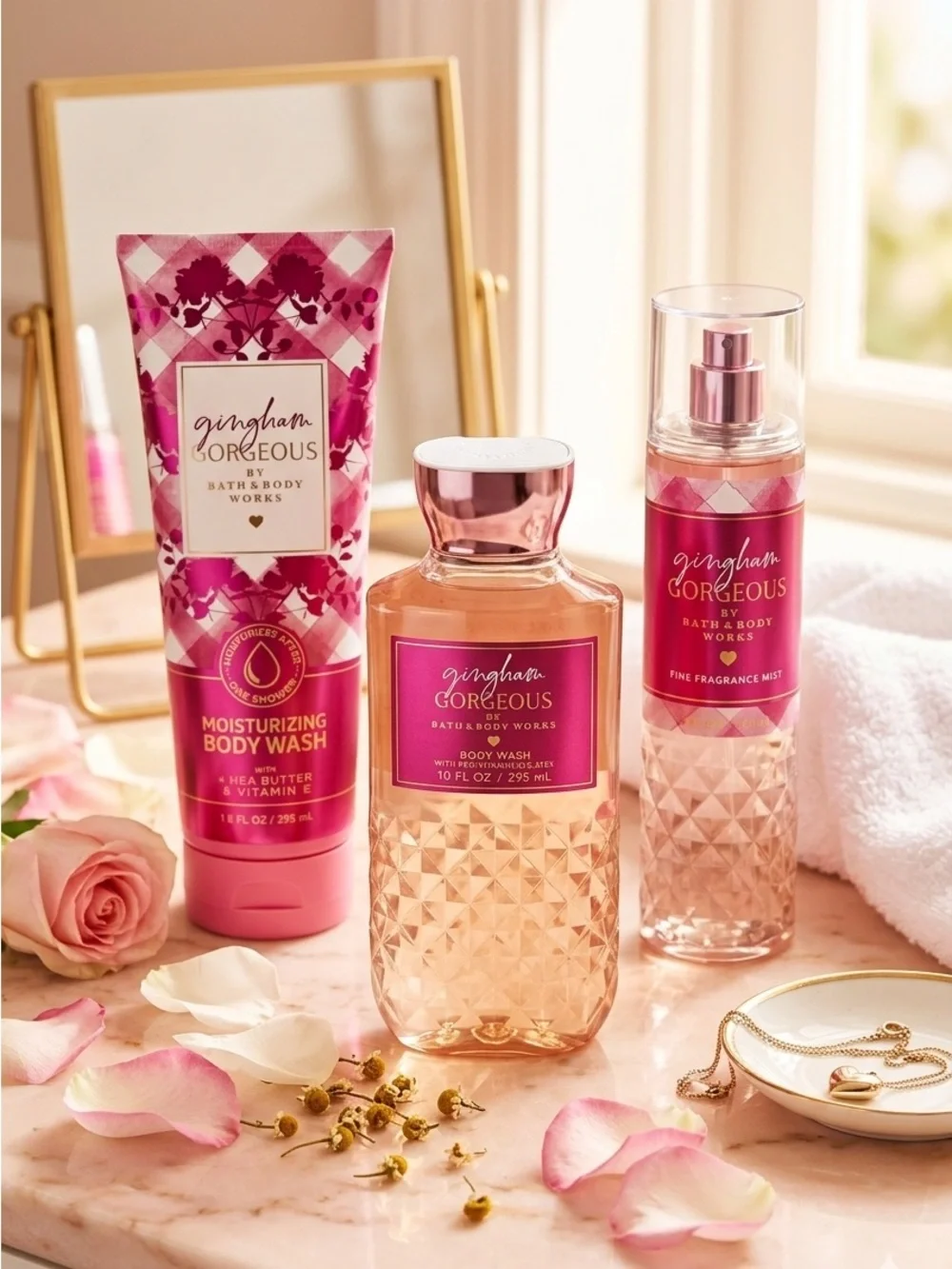 Bath & Body Works Gingham Gorgeous Body Wash & Mist Set - New